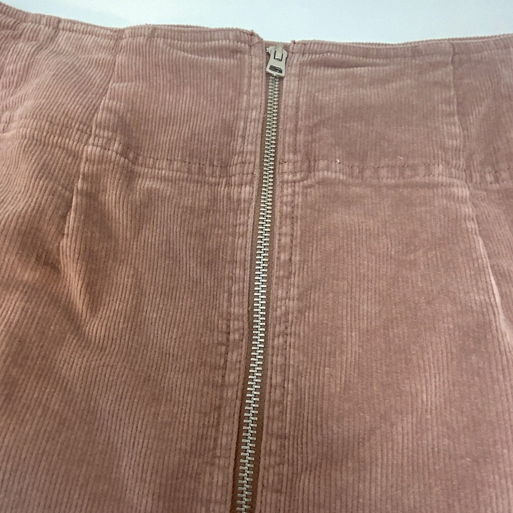 Wild Fable Corduroy Mini Skirt Size 16 Full Zip Front Utility GORP Y2K 80s 90s - Picture 3 of 16